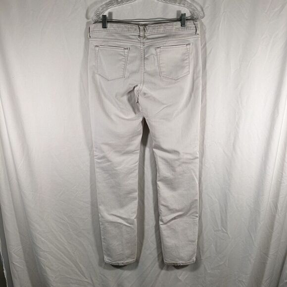 Banana Republic Jeans Women's 12 White Denim Skinny Mid Rise Cotton Blend - Picture 7 of 11